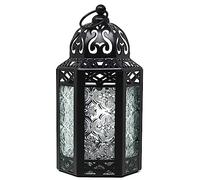 Lanterne à Bougie Marocaine, bougeoir décoratif pour Table ou à Suspendre, décorations du Ramadan, décoration intérieure, Patio ou Porche extérieur, Mariages, S, Clair