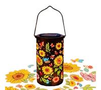 Lanterne à énergie solaire, éclairage LED tournesol, lanternes solaires avec capteur automatique de crépuscule, décoration de paysage pour améliorer la cour et éclairage de l'atmosphère du soir