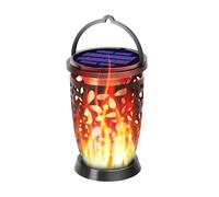 Lanterne à flamme solaire - Lampe suspendue à énergie solaire 96LED chaude 1900K | Lampe décorative extérieure étanche IP65, pour jardin, porche, , cour, clôture, chemin