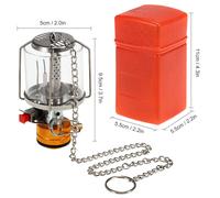 Lanterne à Gaz De Camping Portative ExtéRieure, Mini Lampe De Tente à Gaz à Allumage PiéZo Avec 3 Manteaux Et Adaptateur