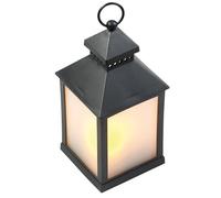 Lanterne à LED - LUNARTEC - Effet flamme - Noir - Alimentation par pile - 120 heures d'autonomie