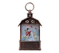 Lanterne À Vent De Noël Avec Impression De Couleurs, Petite Maison, Lampe De Table Créative, Ornement De Noël, Pendentif, Cadeau Pour Enfant