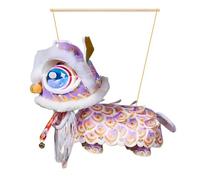 Lanterne artisanale festive, kit de vacances à faire soi-même, lumière de célébration 9,45 x 6,3 x 11,42 pouces avec motif lion, ornement de lanterne traditionnelle, décoration saisonnière avec style