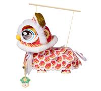 Lanterne artisanale festive, kit de vacances à faire soi-même, lumière de célébration 9,45 x 6,3 x 11,42 pouces avec motif lion, ornement de lanterne traditionnelle, décoration saisonnière avec style