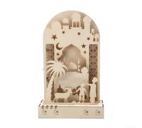 Lanterne artistique en bois pour l'Aïd Pièce décorative parfaite pour améliorer l'essence spirituelle du Ramadan