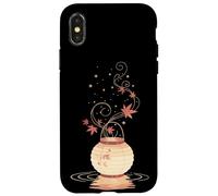 Lanterne Automne Feuilles Érable Art Japonais Minimal Coque pour iPhone X/XS