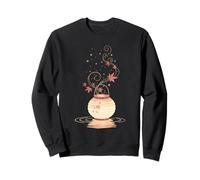 Lanterne Automne Feuilles Érable Art Japonais Minimal Sweatshirt