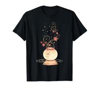 Lanterne Automne Feuilles Érable Art Japonais Minimal T-Shirt