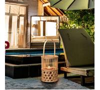 The Home Deco Factory - Lanterne en bambou tressé 22 x 55 cm G