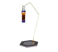Lanterne - Barre de suspension télescopique réglable - Trépied pliable - Support de lampe en acier inoxydable - Support d'éclairage amovible pour pique-nique, randonnée, pêche, barbecue, jardin