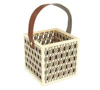 Lanterne Bois Fond - 10x10 Cm