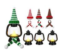 Lanterne Bonhomme de Neige - Mini lumière décorative de Noël | Lampe de Vacances Suspendue avec Chapeau et écharpe pour décoration intérieure et extérieure, fête, Table, Arbre, Hiver, Maison, Bureau,
