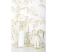 Lanterne bord doré avec anse h20cm