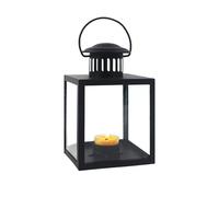 Lanterne Bougie Exterieur Noire - Métal Lanternes Outdoor Funéraire Cimetière Bougie Résistant Aux Intempéries Lanterne Jardin Extérieur Bougeoir Lumière du Vent Intérieur