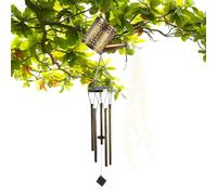 Lanterne Bouilloire Solaire,Décorations Rétro en Fer avec Carillon | Ornements de Jardin Solaires pour Extérieur - pour Jardin Terrasse Allée Pelouse Noël Maison