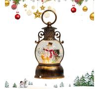 Lanterne boule à neige de Noël - Décoration de vacances illuminée avec scène pailletée | Bougie LED alimentée par piles pour centre de table, cadeau décoratif festif pour la maison, décoration de fête