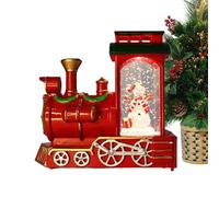 Lanterne boule à neige de Noël - Design train du Père Noël, boule à neige décorative, affichage festif avec lumières, ornement de vacances pour améliorer les tables, bureaux, étagères, cheminées et es