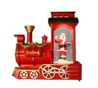 Lanterne boule à neige de Noël - Design train du Père Noël, boule à neige décorative, affichage festif avec lumières, ornement de vacances pour améliorer les tables, bureaux, étagères, cheminées et es