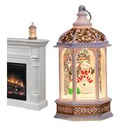 Lanterne boule à neige de Noël,lanterne boule à neige éclairée de Noël | Boule à neige musicale tourbillonnante lanterne de Noël à paillettes | Lanterne à eau pour centre de Table, décoration de pièce