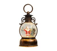 Lanterne Boule À Neige De Noël | Ornement Rétro d'hiver | Boule À Neige De Noël Santa avec Lumière,pour sous l'arbre, Cheminée, Salon, Chambre, Appui De Fenêtre, Amis, Adolescents, Adultes