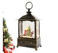 Lanterne boule à neige de Noël - Veilleuse lumineuse avec minuterie musicale, lanterne à eau décorative de Noël | Décoration festive de Père Noël bonhomme de neige | Affichage globe pour la maison, le