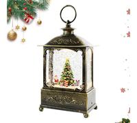 Lanterne boule à neige de Noël - Veilleuse lumineuse avec minuterie musicale, lanterne à eau décorative de Noël | Décoration festive de Père Noël bonhomme de neige | Affichage globe pour la maison, le