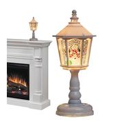 Lanterne Boule à Neige, Lanterne Boule à Neige de Noël | Boule à Neige de Lanterne de Noël à lumière Chaude - Lampe à Vent hexagonale alimentée par Batterie, décoration pour Table à Manger, cheminée,