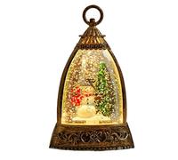 Lanterne boule à neige, veilleuse à piles avec musique, décorations de Noël d'intérieur - pour vacances, anniversaire, bureau, maison, bureau, personnes âgées, cour, ferme, jardin