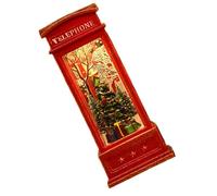 Lanterne Boule à Neige, veilleuse de Cabine téléphonique, Boule à Neige Lumineuse de Noël, boîte éclairée, Lanterne Boule à Neige pour décoration de Bar KTV (Arbre de Noël)