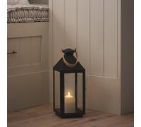 Lanterne Brixham Moyenne à Anse en Cuir avec Bougie LED TruGlow®