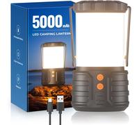 Lanterne Camping, Lanternes Led Rechargeables 5000mah Lumière D'urgence Pour Pannes De Courant, 3 Couleurs, Portable Étanche Ipx4 Pour Tente De Camping Maison Exterieur Ou Randonnée Ouragan