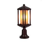 Lanterne Carrée En Métal Doré Rose, Étanche Ip44, Lampe de Porte/Colonne Rétro, Lampe Décorative Extérieure Pour Jardin, Lampe de Table/Sur Pied En Alumiantirouille.