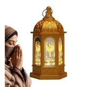 Lanterne château vintage, lampe de table LED, lampe décorative de 15,2 cm avec lueur chaude, décoration rétro pour la maison, décoration de centre de table avec style classique, intérieur et extérieur