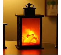 Lanterne Cheminée LED Style Charbon Flamme Réaliste Table Décoration Intérieur