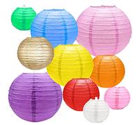 Lanterne Chinoise Boule Papier Decoration Lampe 20 Pièces Abat Jour Papier Lampion Chinois Suspension Lanternes Boules Chinoises a Suspendre pour Décoration Mariage Maison Anniversaire Fête