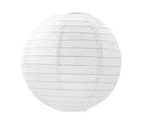 Lanterne chinoise ronde blanche en papier à suspendre 10/15/20/25/30/35/40 cm, lanterne chinoise blanche pour intérieur et extérieur (30 cm)