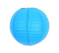 Lanterne chinoise ronde multicolore en papier pour fête de mariage, décoration d'intérieur, boule de lampe en papier (bleu, 40 cm)