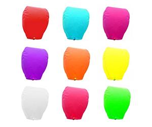 Lanterne Chinoise Volante de Ciel 45 * 82cm Lanternes en Papier pour Fête Mariage Nouvel A (20PCS Multicolore)