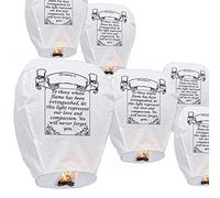 Lanterne Chinoise Volante, Lot de 6 100% Biodégradable Blanche qualité supérieure en Papier Le Lanterne Mesure 96 * 55 cm idéal pour Vos événements Mariage fêtes