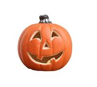 Lanterne citrouille d'Halloween à piles pour une utilisation en extérieur, fabriquée en plastique, conçue pour créer un éclairage d'ambiance pour les fêtes d'Halloween (A)