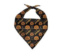Lanterne Citrouille d'halloween Bandanas Chien Chats Polyester Triangle pour Chiens Ajustable Écharpe Triangulaire Petite, Moyenne Et Grande Taille