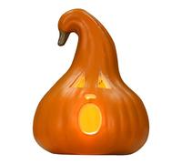 Lanterne citrouille d'Halloween lumineuse à LED pour l'intérieur et l'extérieur - Lampe réaliste Jack O'Lantern - Décoration citrouille à piles pour la maison, le jardin et la table - Décoration de