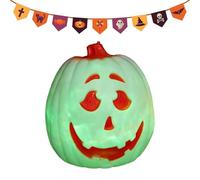 Lanterne Citrouille Halloween | Lanterne Centrale pour Table - LED Étanche Contrôle Vocal Changement de Couleur pour Halloween Fêtes Cuisine Fête Cheminée Décor