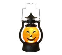 Lanterne citrouille portable pour enfants - Lumières LED à piles - Décoration d'Halloween - Décoration d'intérieur et d'extérieur - Décoration d'horreur - Expression amusante
