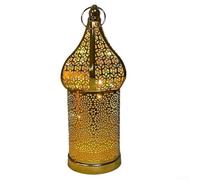 Lanterne creuse Ramadan en fer de style marocain avec éléments lumineux pour un usage domestique (S)