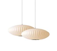 Lanterne D'art Tissu Moderne, Cocon Ver Soie Italien, Lanterne Tête Unique Forme Plate Cocon Soie Lampe Café Maison Salle Manger Salle D'exposition Luminaire Suspendu Creux, Luminaire Suspendu