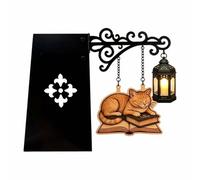 Lanterne De Bibliothèque, Décorations De Chat Lampe LED Vintage De Lecture | 9,25x10,04x2,17 Pouces Lampe De Nuit Amusante Pour Éclairage Décoratif, Pour Étagère À Livres, Pour Amateurs De Livres