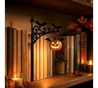 Lanterne de bibliothèque décorative pour bibliothèque, lumières LED vintage à suspendre avec base de style serre-livres, mini lampe d'étagère coulissante entre les livres, lumières LED ambrées chaudes