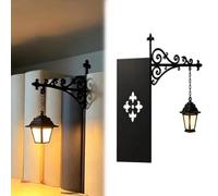 Lanterne de bibliothèque vintage à lumière LED chaude, décoration d’étagère en forme de mini lampadaire, luminaire compact pour recoin de lecture adapté aux espaces d’étude et de travail domestiques