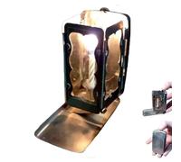 Lanterne De Bougie De Poche Pliante, Lanterne De Bougie En Acier Inoxydable, Petite Lanterne De Poche Vintage MéDiéVale, Mini Lanterne De Bougie DéCorative pour Le Camping RandonnéE Voyage (1)